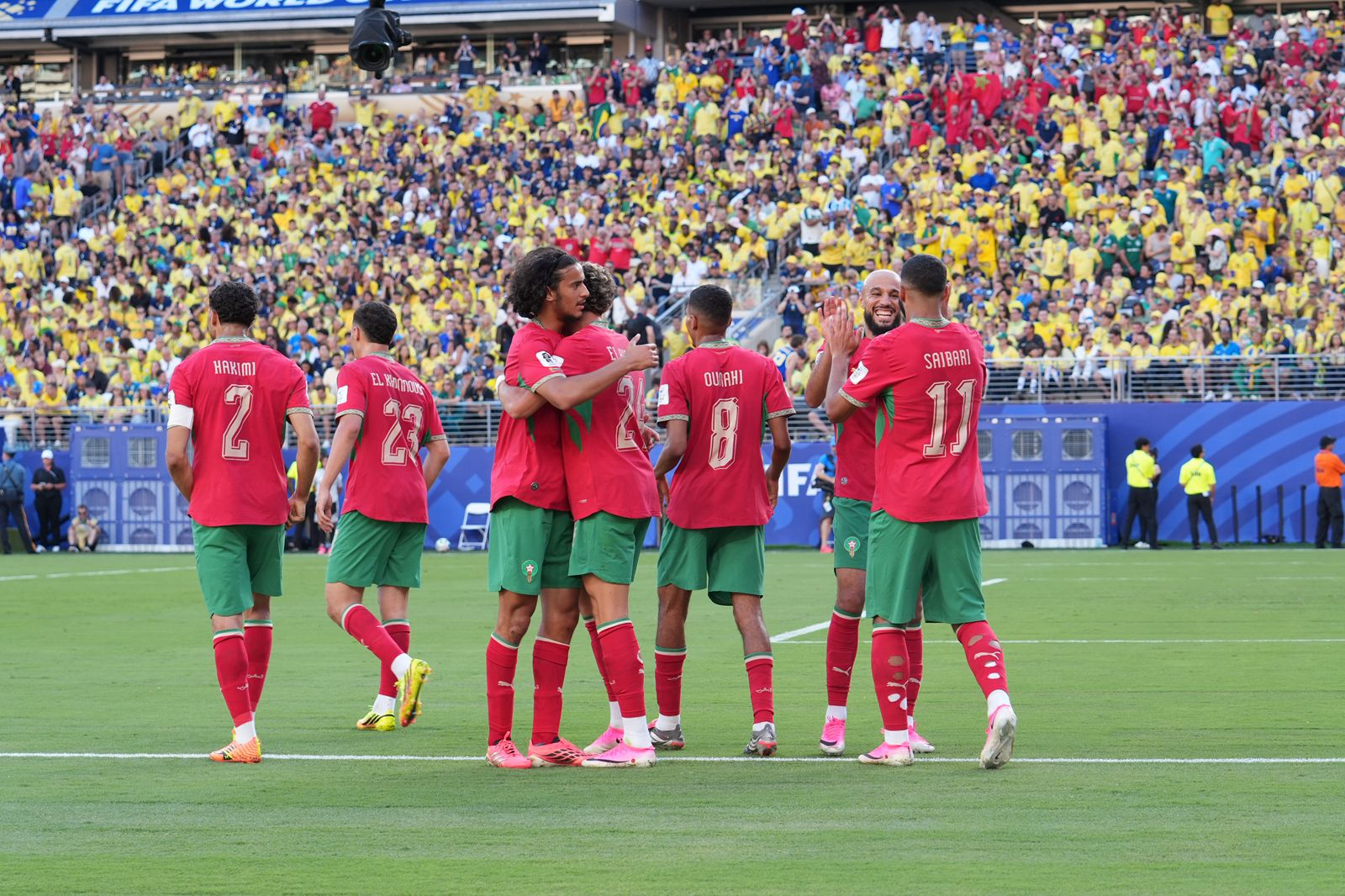 شوط أول ناري بين المغرب والبرازيل ينتهي بهدف لمثله
