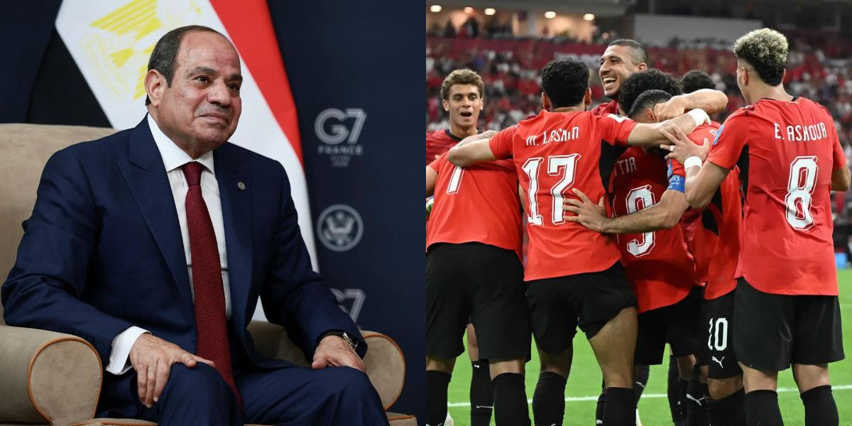 السيسي يهنئ المنتخب المصري والجماهير على الانتصار الأول في المونديال
